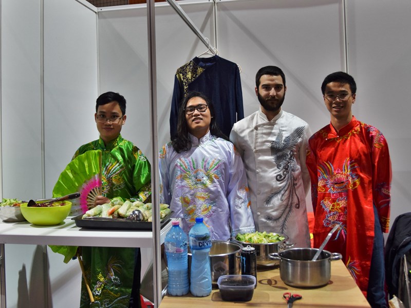 The Vietnamese team at the AUBG Taste Fest. <br/> 