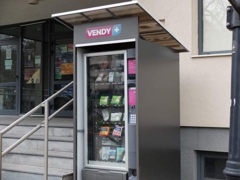 The Vendy+ vending machine on the AUBG campus <br/> 