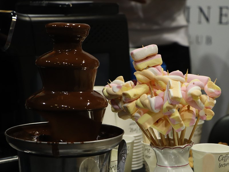 The Hub offered a chocolate fountain with marshmellows <br/> 